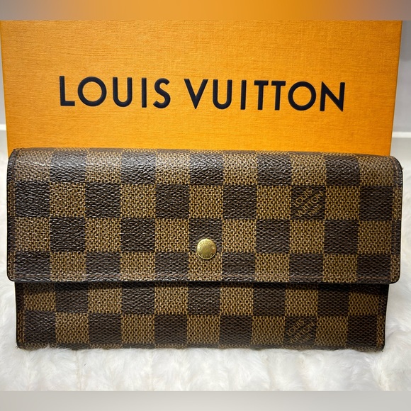 Louis Vuitton Handbags - LOUIS VUITTON-TH0011 Portefeuille International Wallet Damier Ebene